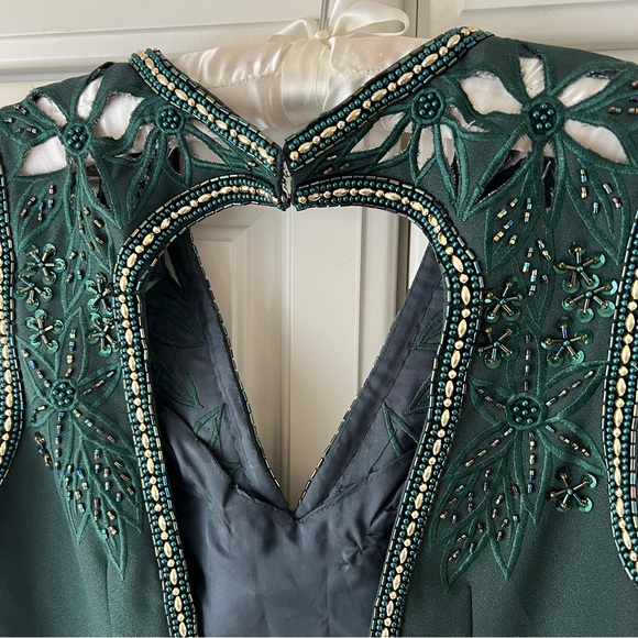 NWT Vintage Alyce Designs Emerald Green Beaded Formal Dress ! - Picture 8 of 12